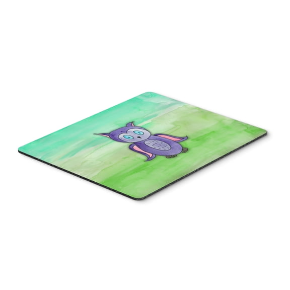 Purple Owl Watercolor Mouse Pad Hot Pad or Trivet