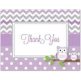 thumbnail image 1 of Purple Owls Baby Shower Thank You Cards and Envelopes - 50 Count, 1 of 2