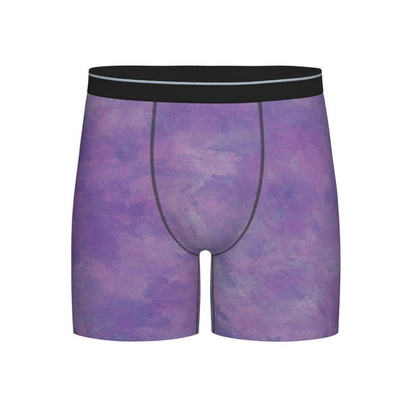 Purple Paint Boxer Briefs Novelty Underwear With Fly Underwear For Men