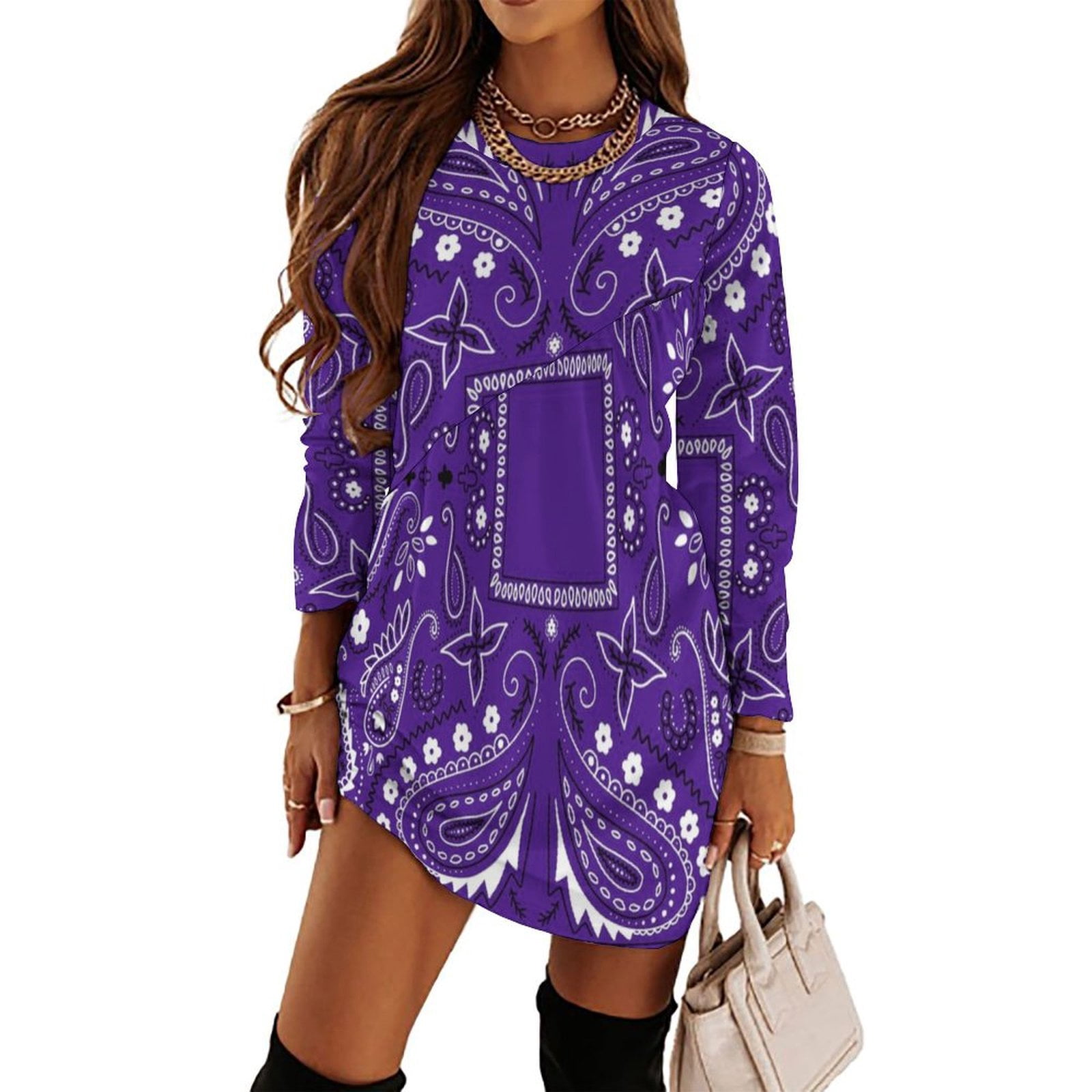 strapless open back dress Beatrice Lavender Paisley Print Maxi Dress