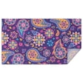 thumbnail image 1 of Purple Paisley and Floral Pattern Rectangle Tablecloth 60"x102",Waterproof Polyester Rectangle Table Cloth, Wipeable Spillproof Polyester Tablecloth for Dining, Camping, Indoor and Outdoor, 1 of 6