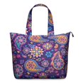 thumbnail image 1 of Purple Paisley and Floral Pattern Travel Tote Bags for Women Carry On,Large Weekender Bags for Women Travel,Multi Functional Duffle Bag for Work,Shopping,Sports, 1 of 5