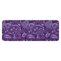 Purple Paisley Pattern Kitchen Rug Mat,Kitchen Runner Rugs Non Skid Washable,Decorative Kitchen Floor Mats for Kitchen,Sink,Laundry,17"x47.2"