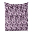 thumbnail image 1 of Purple Paisley Soft Flannel Fleece Throw Blanket, Inspired Illustration with Floral Leafy, Cozy Plush for Indoor and Outdoor Use, 50" x 70", Pale Purple Dark Purple, by Ambesonne, 1 of 6