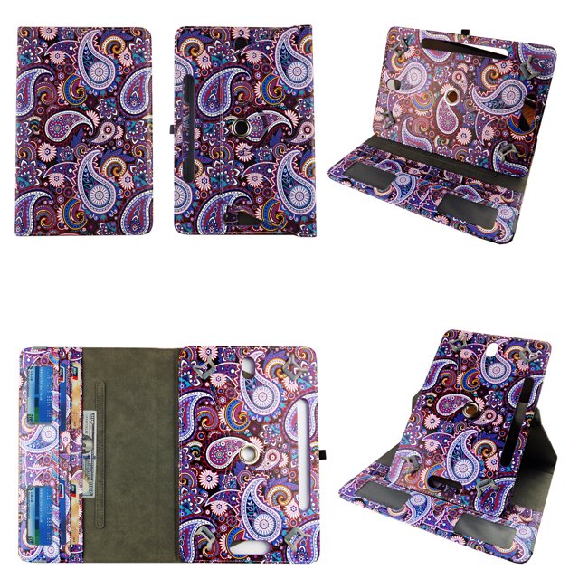 Purple Paisley tablet case 8 inch for Digiland 8" 8inch android tablet