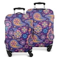 thumbnail image 1 of Purple Paisley and Floral Pattern Luggage Cover Fashion Suitcase Cover Baggage Covers Fit 25-28 Inch Luggage (Go Travel), 1 of 5