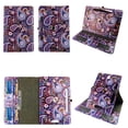 thumbnail image 1 of Purple Paisley tablet case 7 inch for RCA Mercury 7" 7inch android tablet cases 360 rotating slim folio stand protector pu leather cover travel e-reader cash slots, 1 of 6