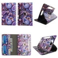 thumbnail image 1 of Purple Paisley tablet case 8 inch  for Dell Venue Pro 8" 8inch android tablet cases 360 rotating slim folio stand protector pu leather cover travel e-reader cash slots, 1 of 2