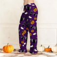 thumbnail image 1 of Purple Pajama Pants Women Soft, Casual, Stretch, Comfy, Lightweight, Breathable, Elastic Waist, Outfits, Fashion, Hight Waist with Pockets 2XL, 1 of 5