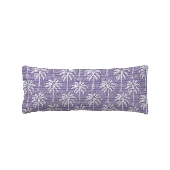 Purple Palm Tree Body Pillow Cover 20 x 54 Inch Decorative Pillow Cover Summer Botanical Tropical Tree Lumbar Pillowcase Seasonal Rectangle Cushion Case for Couch Sofa Bed Living Room