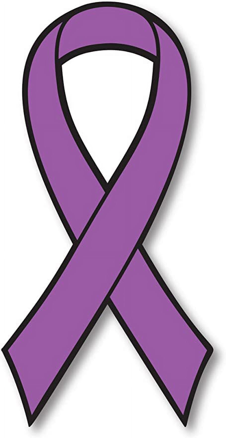 Pancreatic Cancer Ribbon, Purple, Printed Vinyl Decal, Sticker, Label for  car, Cell Phone, Window, Computer, , , Wall, etc.