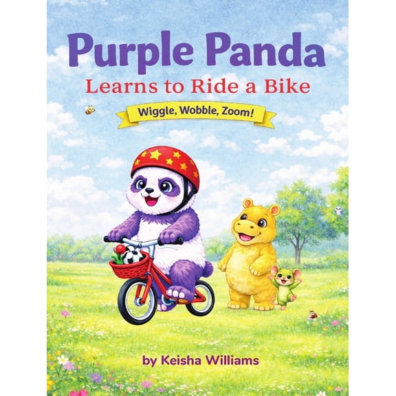 Purple Panda Learns to Ride a Bike, (Hardcover)