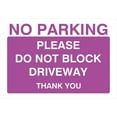 thumbnail image 1 of Purple No Parking Please Do Not Block Driveway Sign Parking Signs & Permits Metal Sign Tin Sign 8x12 Inch - Caution Safety Warning Security Signs Indoor & Outdoor Signs for Home, Office, Work, 1 of 5