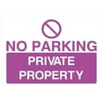 thumbnail image 1 of Purple No Parking Private Property Sign Parking Signs & Permits Metal Sign Tin Sign 8x12 Inch - Caution Safety Warning Security Signs Indoor & Outdoor Signs for Home, Office, Work, 1 of 5