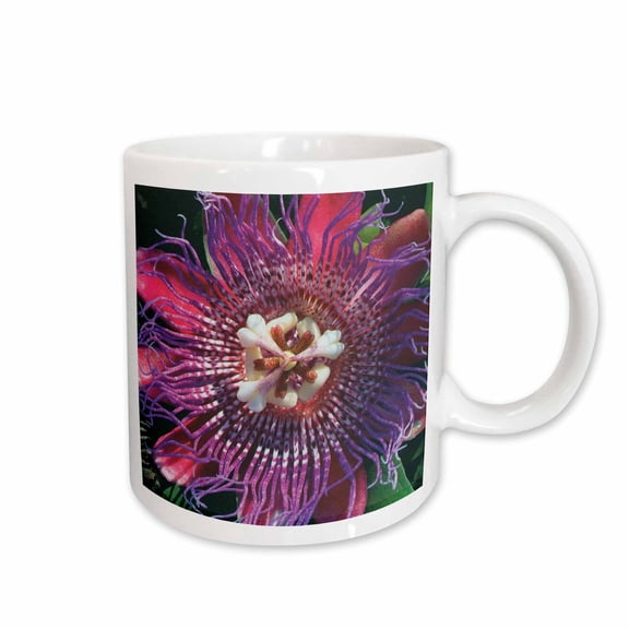3drose, Purple Passion Flower, 11oz Mug