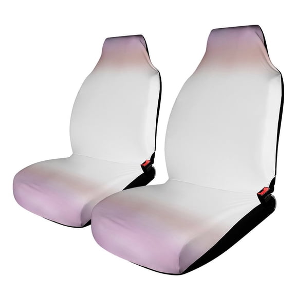 Purple Pastel Frame Car Seat Covers Car Accessories 2PCS Set Soft Front Seat Protector Cover