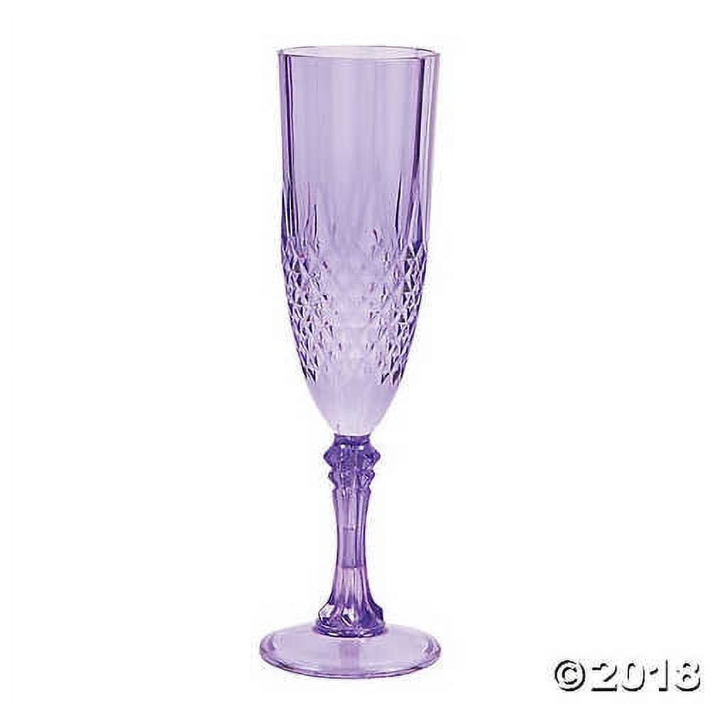 Home to Table Elegant Purple Flute Champagne Glasses Set of 4, 7oz With  Stem - Fancy Glass Cups - Mo…See more Home to Table Elegant Purple Flute