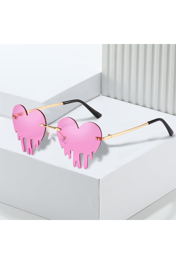 Purple Peach Heart Sunglasses Polarized Sunglasses Womens Womens Aviator Sunglasses Plastic Polarized UV400 Protection Lens Big Frame Fashion Glasses Trendy Stylish Shade One Size