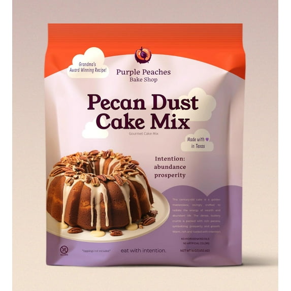 Purple Peaches Pecan Dust Cake Mix