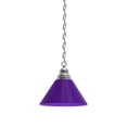 thumbnail image 1 of Purple Pendant Light with Chrome FIxture, 1 of 5