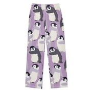 Purple Penguin Pajama Pants Soft Lightweight Lounge Pants Bottoms Sleep Pants Warm Comfy