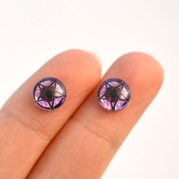 Purple Pentagram Witch Eyes