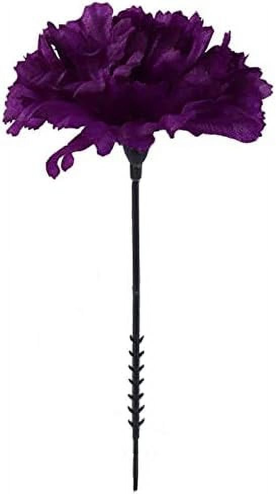 Purple Picks 100 Pack Silk Flowers With 3.5" Flower Heads