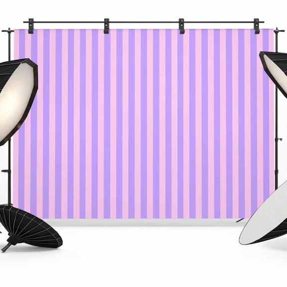 Purple Pink Backdrop for Photoshoot,Photography Photo Studio Background Wall Backdrop,Geometric Vertical Striped Solid Rainbow Back Drop Banner Panel for Portraits Wedding Party Live Streaming 12x8Ft