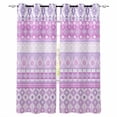 thumbnail image 1 of Purple Pink Boho Blackout Curtains for Bedroom/Living Room, Thermal Insulated Kitchen Curtains, Vintage Ethnic Tribe Abstract Art Grommet Darkening Window Treatment Drapes 52"x72"x2, 1 of 8
