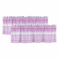 thumbnail image 1 of Purple Pink Boho Valances for Windows, Decorative Rod Pocket Window Valance Curtains, Vintage Ethnic Tribe Abstract Art Short Curtain Drapes for Kitchen/Bathroom/Living Room, 2 Panels, 42" W x 12" L, 1 of 8