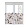 thumbnail image 1 of Purple Pink Botanical 2 Panel Kitchen Curtains for Small Windows, Rustic Country Spring Floral Summer Leaf Bathroom Tier Curtain, Short Window Treatment for Bedroom/Living Room 55"x36", 1 of 6
