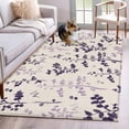 thumbnail image 1 of Purple Pink Botanical Area Rugs 3'x5', Small Throw Rugs for Living Room Bedroom, Rustic Country Spring Floral Summer Leaf Indoor Outdoor Rug Non-Slip Low Pile Carpet Runner Reversible Floor Mats, 1 of 8