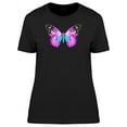 thumbnail image 1 of Purple Pink Butterfly T-Shirt Women -Image by Shutterstock, Female Large, 1 of 2
