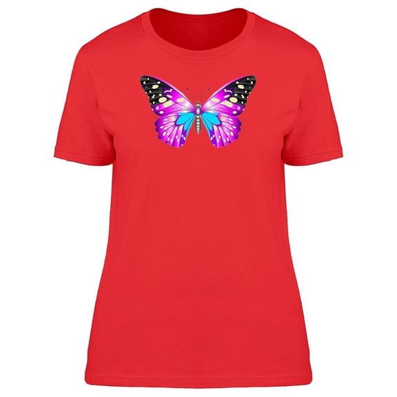 Purple Pink Butterfly T-Shirt Women -Image by Shutterstock, Female Small