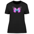 thumbnail image 1 of Purple Pink Butterfly T-Shirt Women -Image by Shutterstock, Female XX-Large, 1 of 2