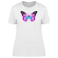 thumbnail image 1 of Purple Pink Butterfly T-Shirt Women -Image by Shutterstock, Female XX-Large, 1 of 2