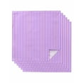 thumbnail image 1 of Purple Pink Cloth Napkins Set of 6 Reusable Dinner Napkins, Geometric Vertical Striped Solid Rainbow Cocktail Napkin Washable Table Napkins for Wedding/Holiday Party/Baby Shower 20"x20", 1 of 7