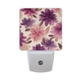 thumbnail image 1 of Purple Pink Flower Patel Retro LED Night Light Sensor Lamp Plug-in Adjustable Brightness 2 Pack, 1 of 7