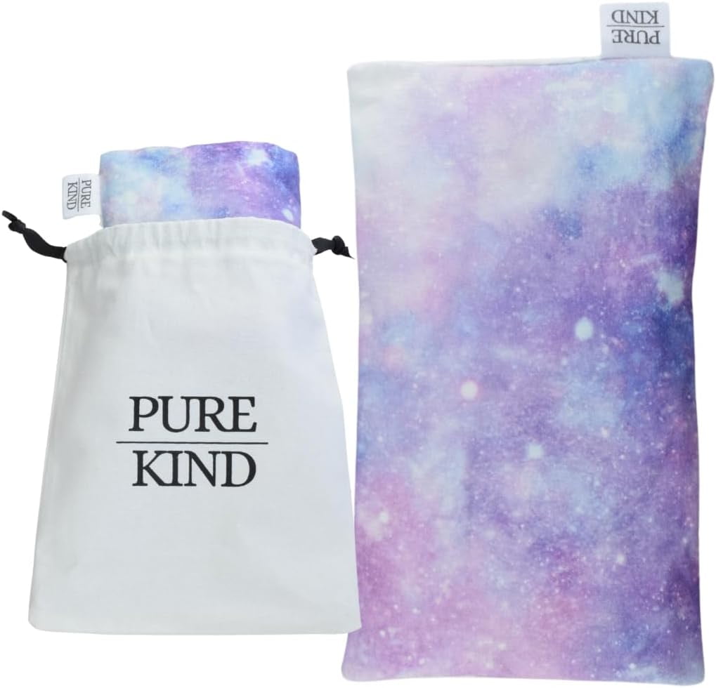 Purple/Pink Heating Pad for Period Cramps by Pure-Kind for Period Kits for Girls 10-12 or First Period Kit for Teens Providing Natural Menstrual Pain Relief Microwavable Lava Sand Heating Pad