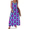Purple Pink Hippy Flower Daisy Sleeveless Dress women's clothing trend