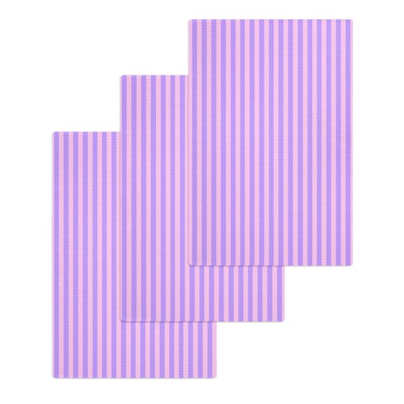 Purple Pink Kitchen Dish Towels for Drying Dishes Set of 3, Geometric Vertical Striped Solid Rainbow Waffle Weave Microfiber Hand Tea Bathroom Towels Quick Dry & Absorbent Towel 15.7x23.6