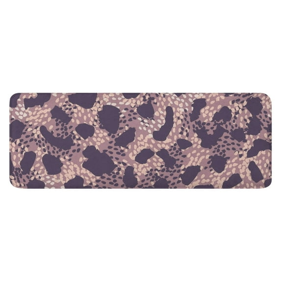 Purple and Pink Leopard Pattern Kitchen Rug Mat,Kitchen Runner Rugs Non Skid Washable,Decorative Kitchen Floor Mats for Kitchen,Sink,Laundry,17"x47.2"