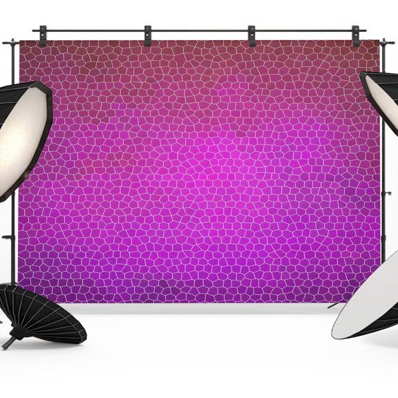 Purple Pink Mosaic Backdrops for Photography, Minimalist Abstract Hexagonal Grid Gradient Fabric Photo Background Sturdy Studio Props for Photo Studio, Video Recording, Booth & Photoshoot 10x8ft