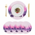 thumbnail image 1 of Purple Pink Ombre Forest Round 13 Inch Placemats Set of 4, Tree Modern Abstract Art HeatResistant Non Slip Place Mats for Dining Table, Wipeable Braided Kitchen Table Mats for Housewarming, 1 of 9