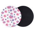 thumbnail image 1 of Purple Pink Spring Floral Coasters Set of 2, Absorbent Coasters for Drinks, Summer Botanical Flower Coaster for Desk Coffee Table Protection, Home Decor House Warming Gifts 4", 1 of 8