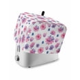 thumbnail image 1 of Purple Pink Spring Floral Small Toaster Cover 2 Slice, Kitchen Appliance Covers, Summer Botanical Flower Toaster Oven Cover with Loop, Bread Machine Cover Polyester Dust Cover Protection, 1 of 4