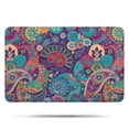 thumbnail image 1 of Purple Pioneer Flower and Paisley Pattern Bathroom Rugs Mat,Non Slip Microfiber Bathroom Rug,Rubber Backing,Soft Bathroom Mats for Bathroom Floor,Tub and Shower,17x27in(43x68cm), 1 of 5