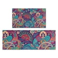thumbnail image 1 of Purple Pioneer Flower and Paisley Pattern Kitchen Rugs Sets Of 2,Anti Fatigue Kitchen Mat Rugs Non Slip Washable,Decorative Kitchen Floor Mats for Kitchen,Sink,Laundry,17"x30"+17"x47", 1 of 7