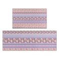 thumbnail image 1 of Purple Pioneer Flower Striped Pattern Kitchen Rugs Sets Of 2,Anti Fatigue Kitchen Mat Rugs Non Slip Washable,Decorative Kitchen Floor Mats for Kitchen,Sink,Laundry,17"x30"+17"x47", 1 of 7