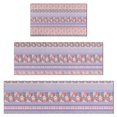 thumbnail image 1 of Purple Pioneer Flower Striped Pattern Kitchen Rugs Sets Of 3,Kitchen Runner Rugs Non Skid Washable,Decorative Kitchen Floor Mats for Kitchen,Sink,Laundry,17"x30"+ 17"x47" + 17"x59", 1 of 6